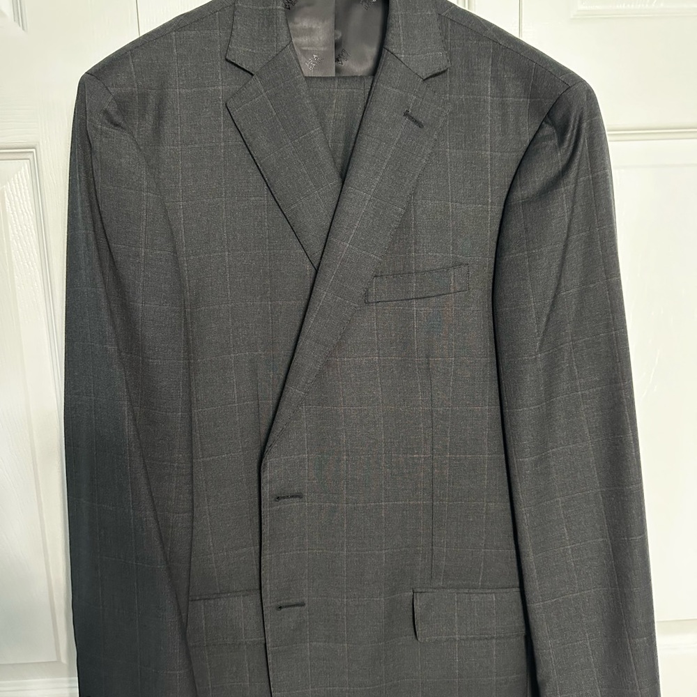 Jos. A. Bank Charcoal Checkered Suit